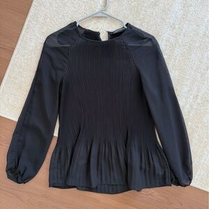 Zara Black Textured Blouse